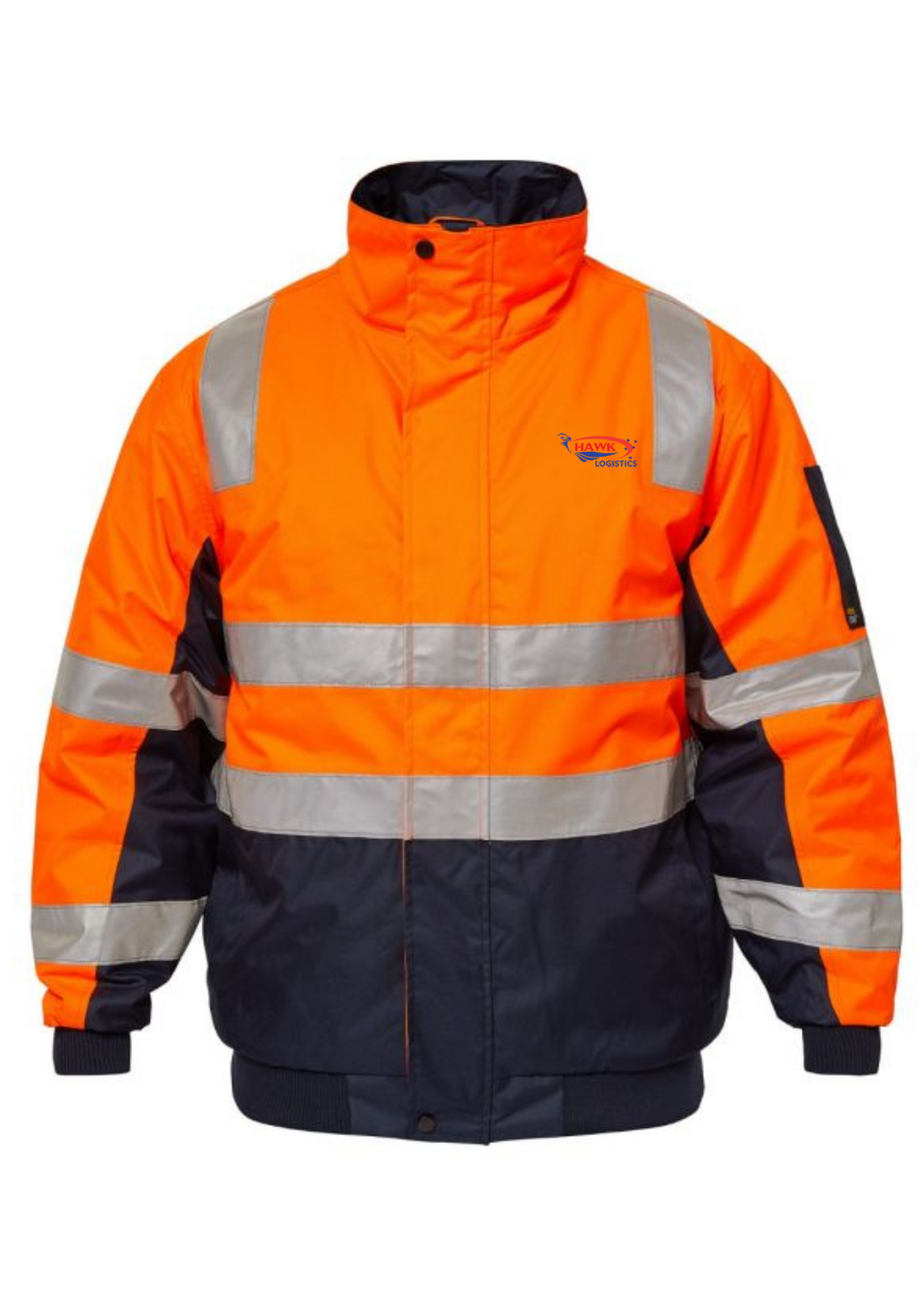 HAWK LOGISTICS WW9011 Typhoon Hi Vis Modern Bomber Jacket With Tape