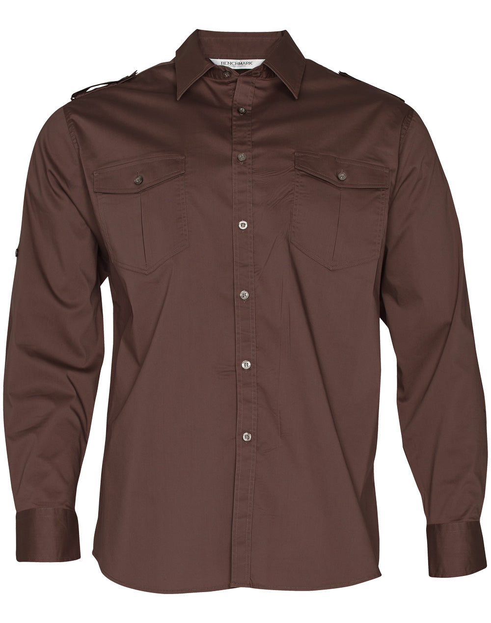 M7912 BENCHMARK MENS LONG SLEEVE MILITARY SHIRT