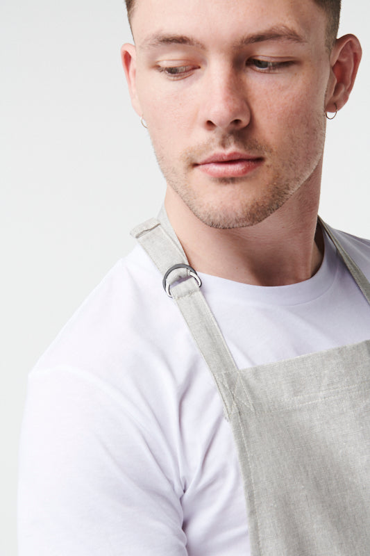 Urbanbar Design Linen Bib Apron Cloud Grey