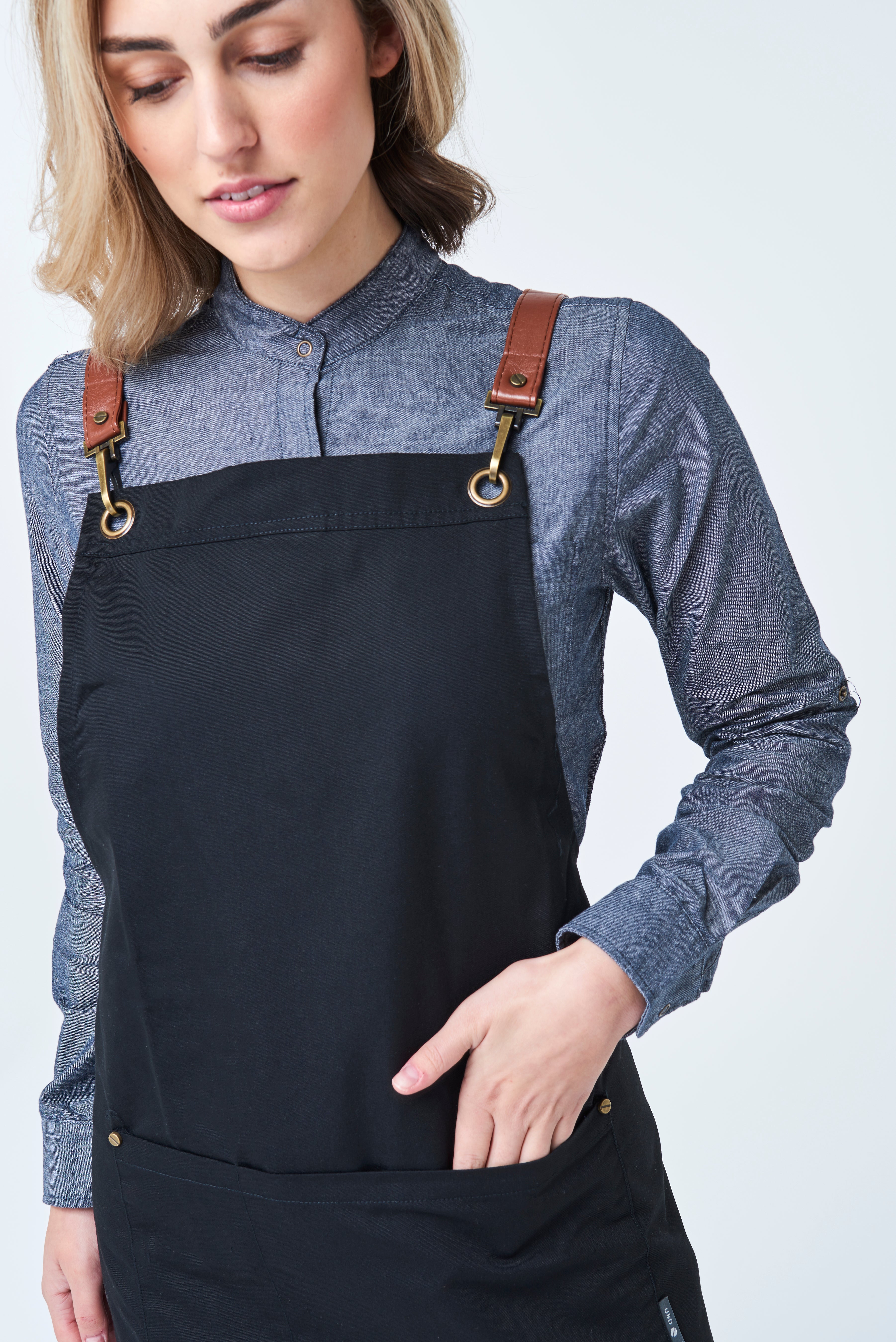 ATLANTA Bib Apron - Wrinkle Resistant Drill