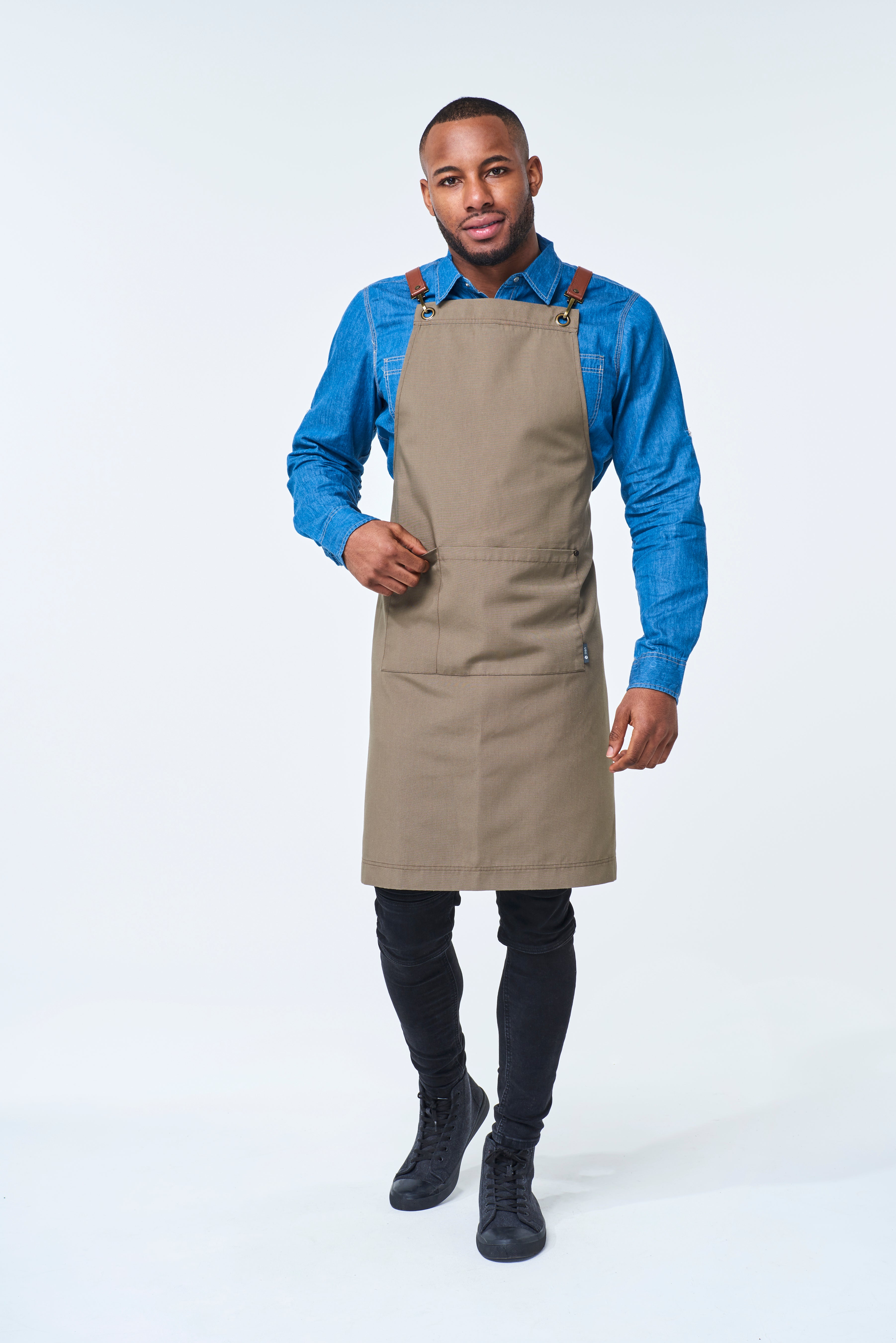 ATLANTA Bib Apron - Wrinkle Resistant Drill