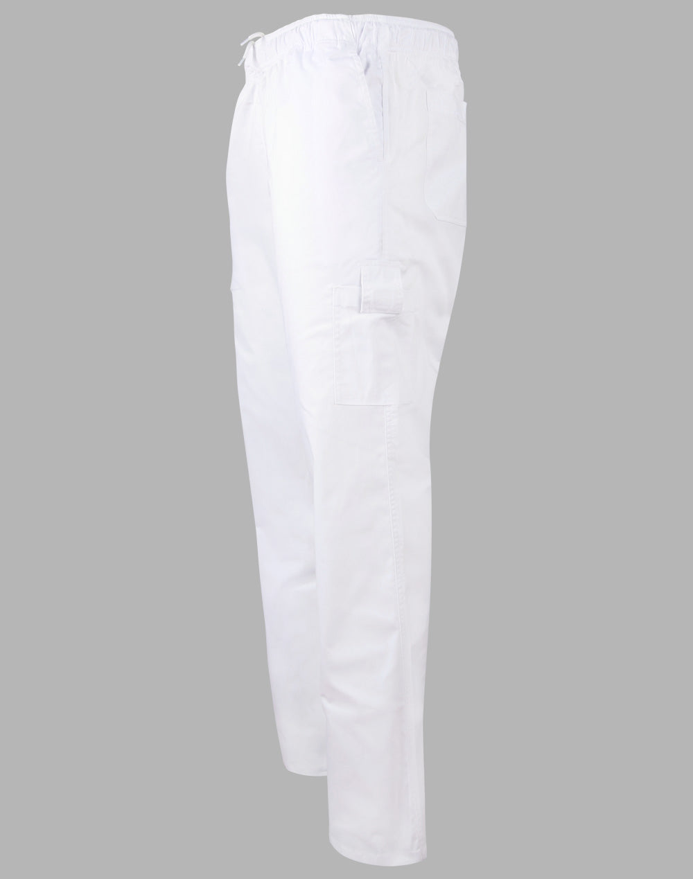 Mens Functional Chef Pants — White Left