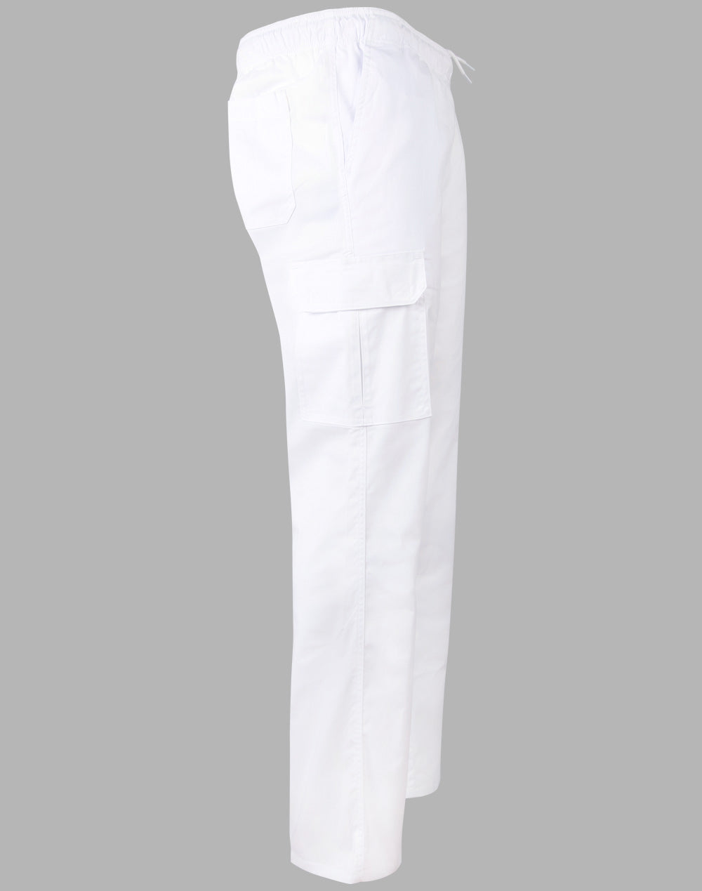 Mens Functional Chef Pants — White Right