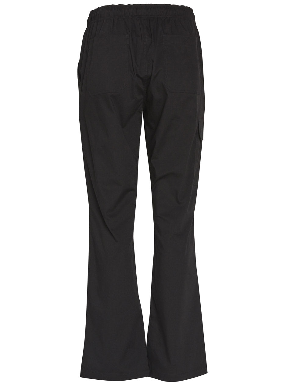 Ladies Functional Chef Pants — Black back