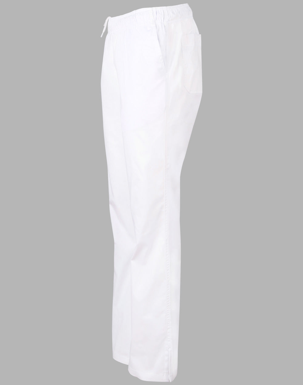 Ladies Functional Chef Pants — White Left