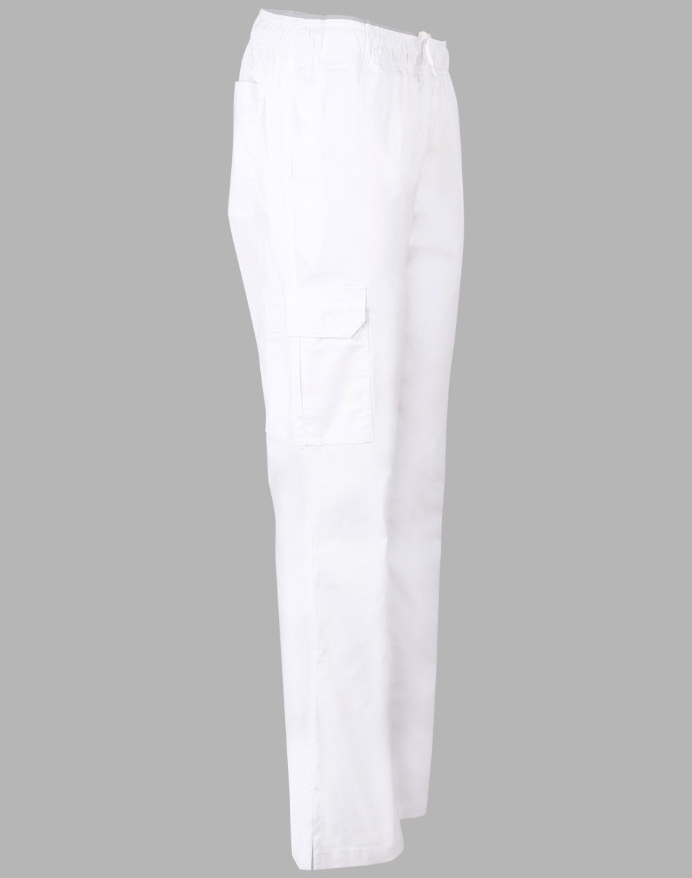 Ladies Functional Chef Pants — White Right