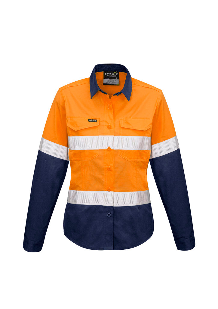 ZW720 - Womens Rugged Cooling Hi Vis Taped Long Sleeve Shirt