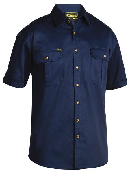 Original Cotton Drill Shirt - Short Sleeve - Navy