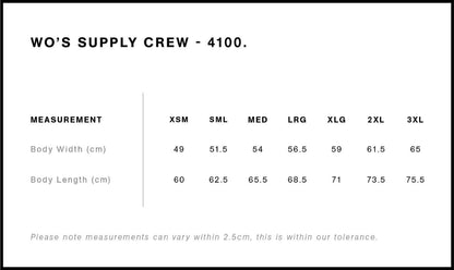 SUPPLY CREW WOMENS 4100