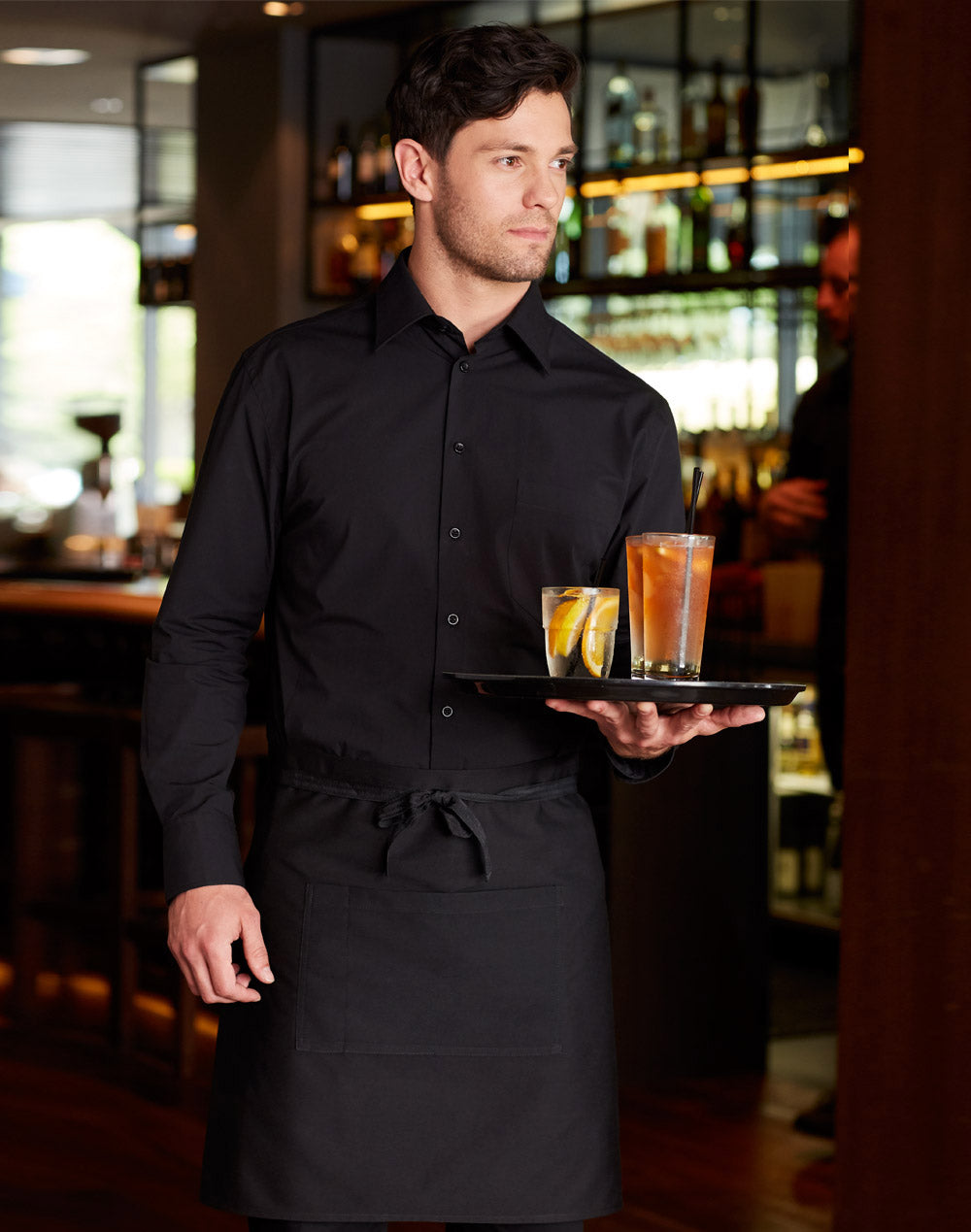 SHORT BLACK WAIST APRON - AP01