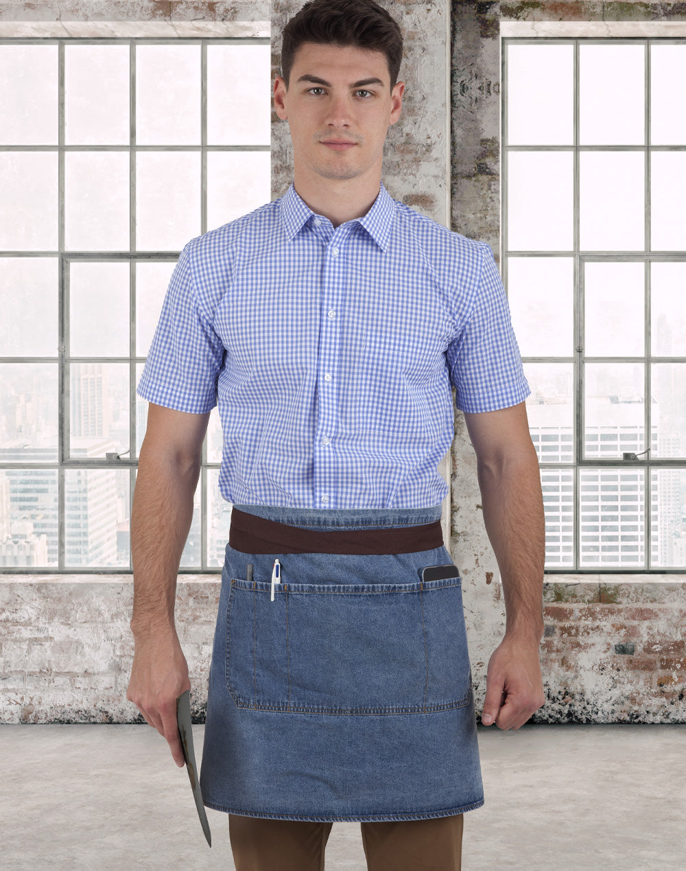Denim Waist apron light blue ap10