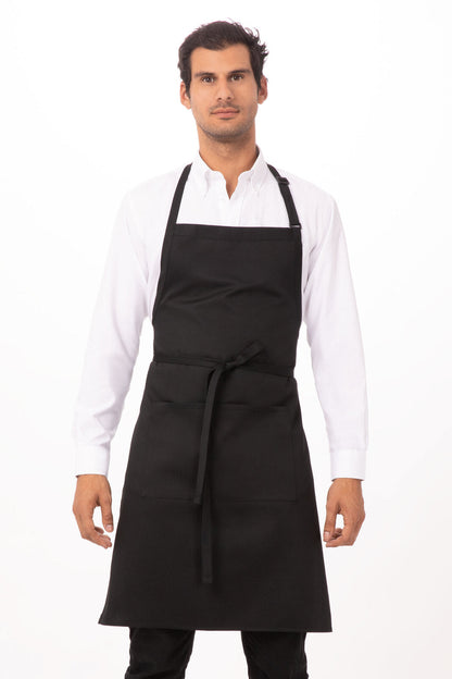 Chef Works Bib Apron – F8 - Black