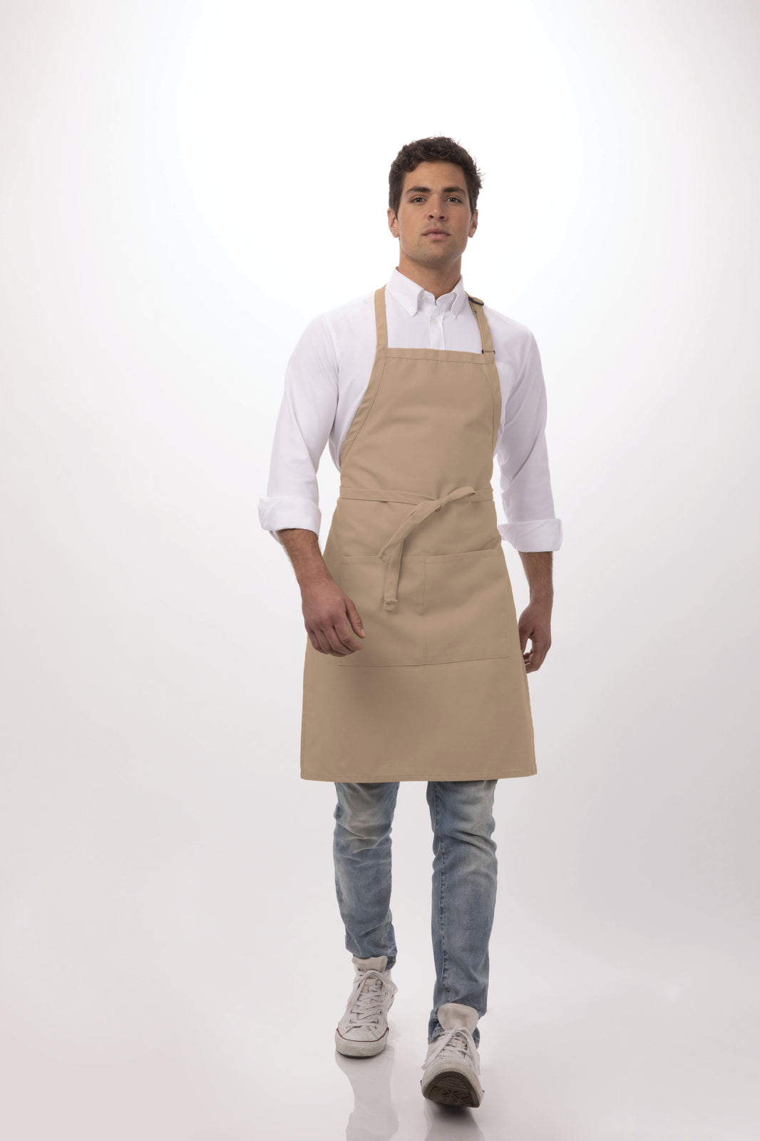 Chef Works Bib Apron – F8 - Khaki