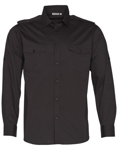 M7912 BENCHMARK MENS LONG SLEEVE MILITARY SHIRT