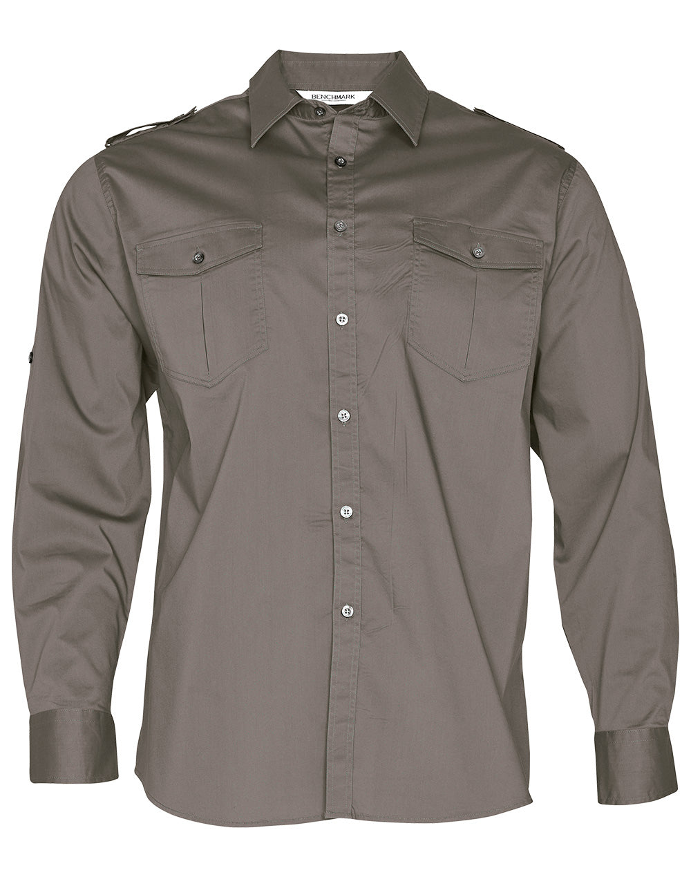 M7912 BENCHMARK MENS LONG SLEEVE MILITARY SHIRT