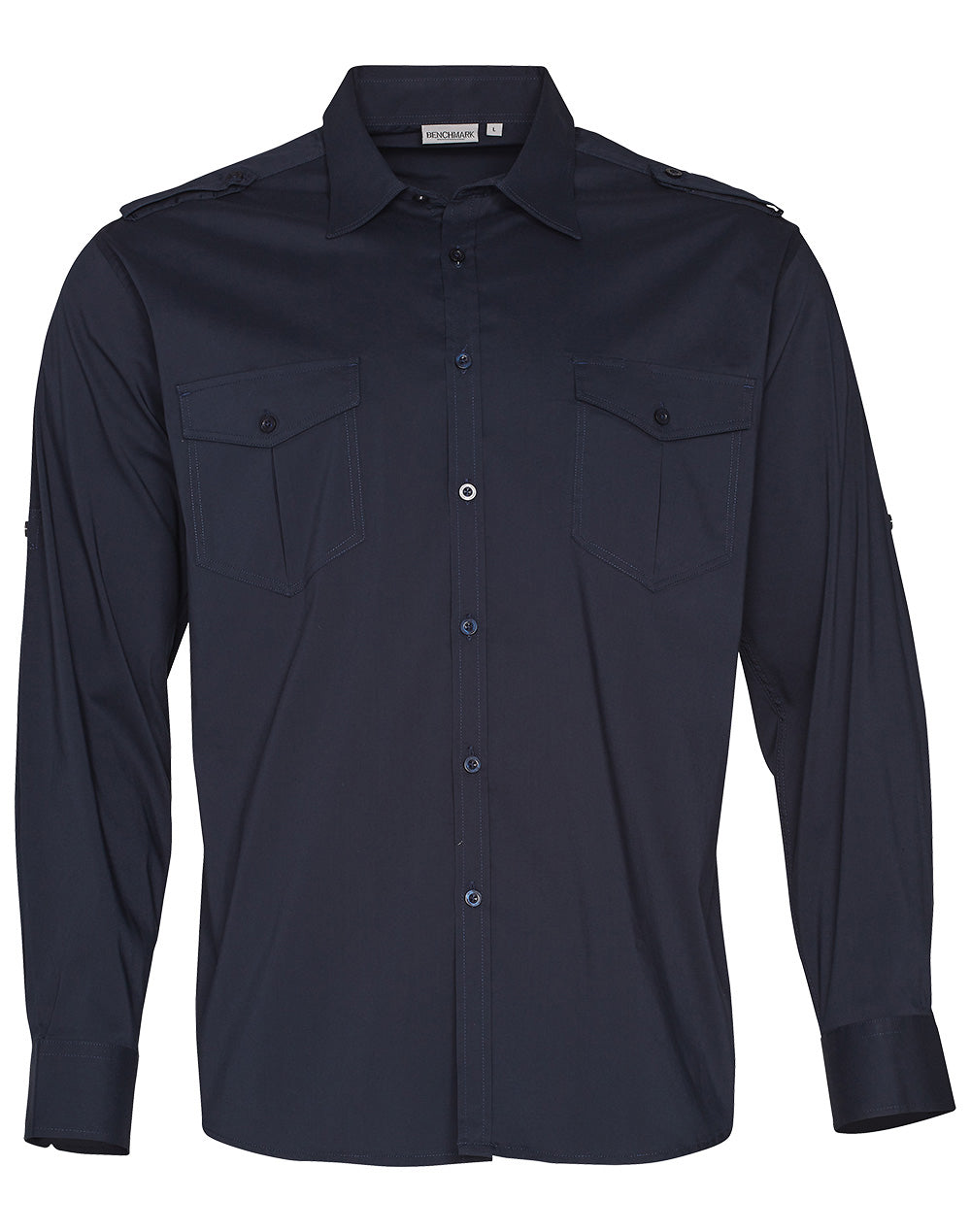 M7912 BENCHMARK MENS LONG SLEEVE MILITARY SHIRT