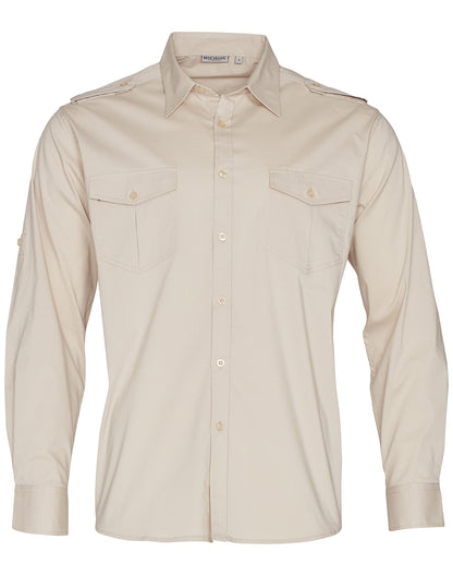 M7912 BENCHMARK MENS LONG SLEEVE MILITARY SHIRT