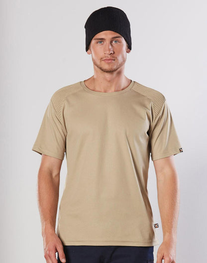 TS209 unisex TrueDry shoulder panel T-shirt — Beige