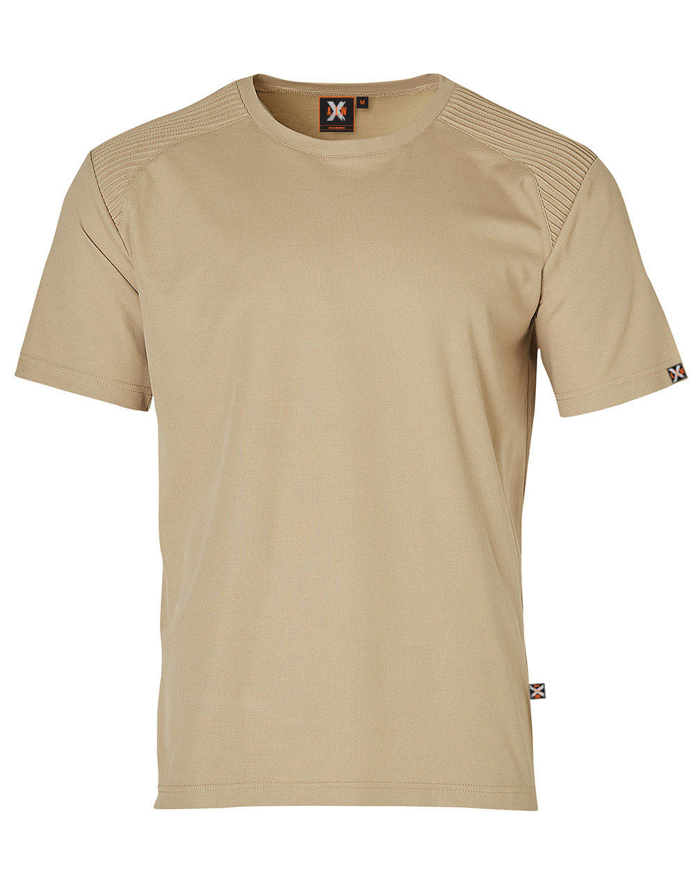 TS209 unisex TrueDry shoulder panel T-shirt — Beige