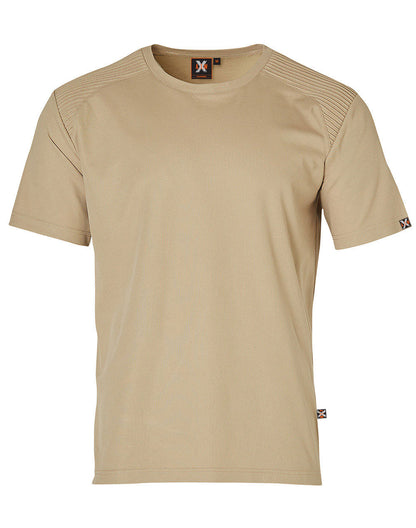 TS209 unisex TrueDry shoulder panel T-shirt — Beige