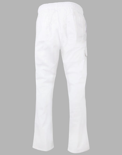 Mens Functional Chef Pants — White Back