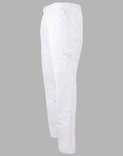 Mens Functional Chef Pants — White Left