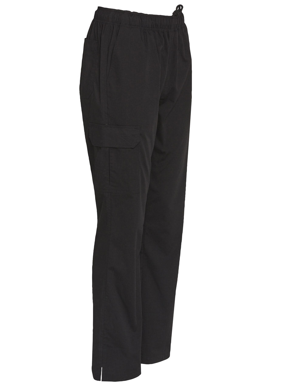 Ladies functional chef pants in black