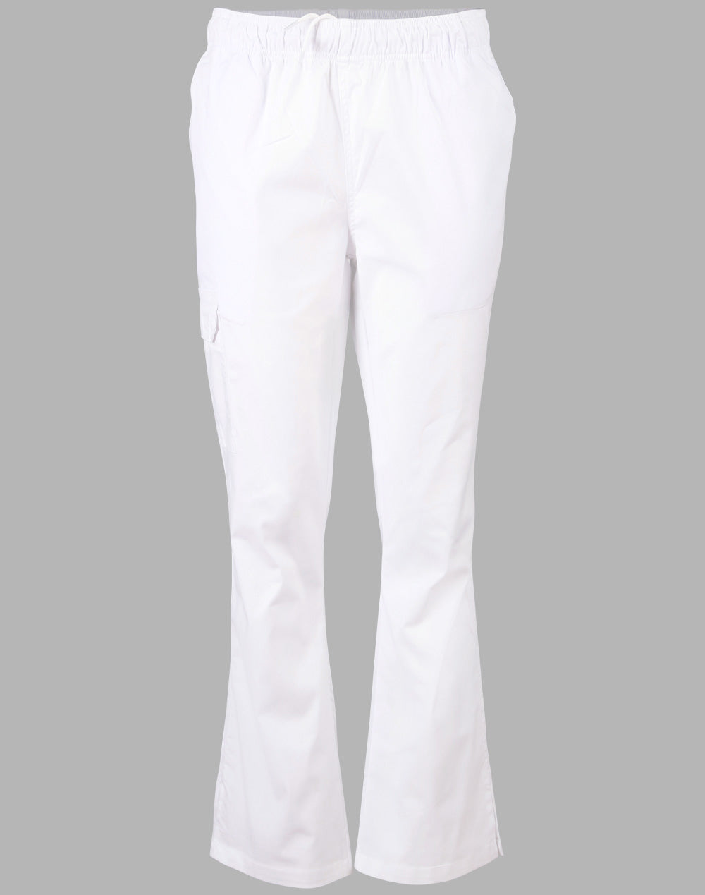 Ladies Functional Chef Pants — White l