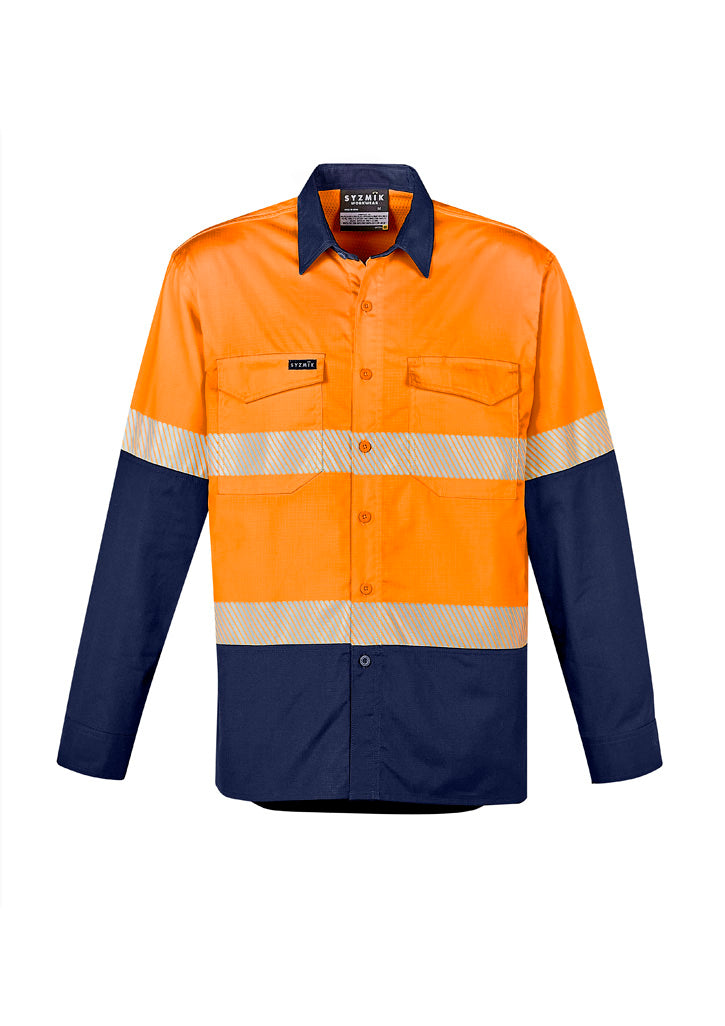 ZW229 -  Mens Rugged Cooling Hi Vis Segmented Tape Long Sleeve Shirt