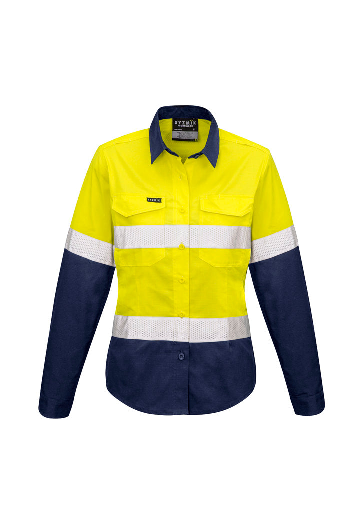 ZW720 - Womens Rugged Cooling Hi Vis Taped Long Sleeve Shirt