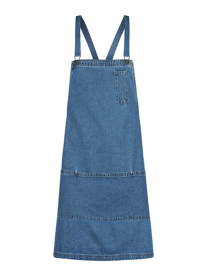 Louie Stonewashed Denim Bib Apron