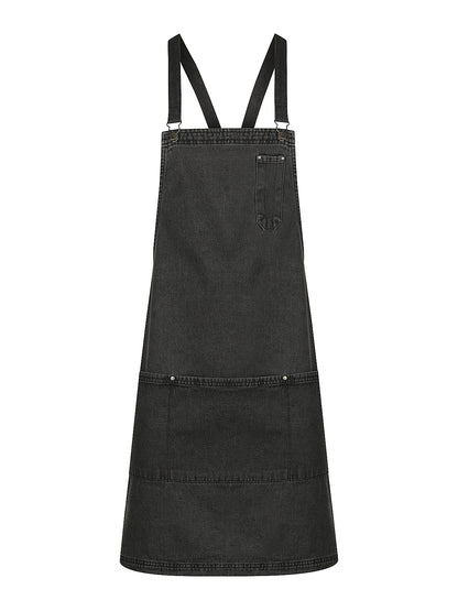 Louie Stonewashed Denim Bib Apron