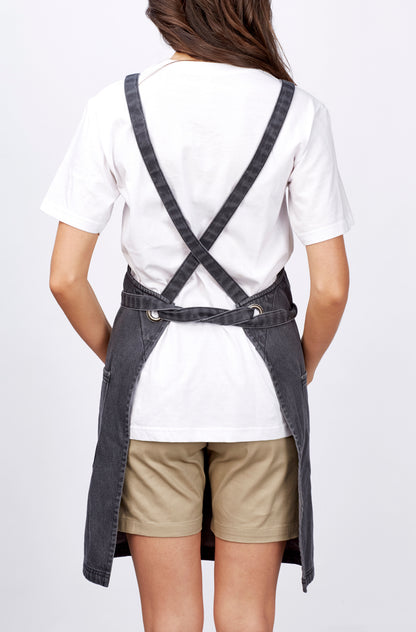 Louie Stonewashed Denim Bib Apron