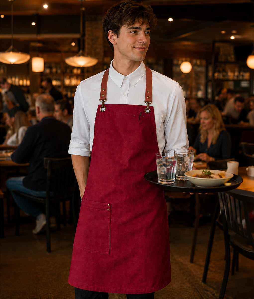Perry Crossback Canvas Bib Apron – Smoked Paprika (straps sold separately)