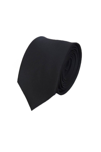 Slimline black tie with light sheen, perfect to finish off any uniform
